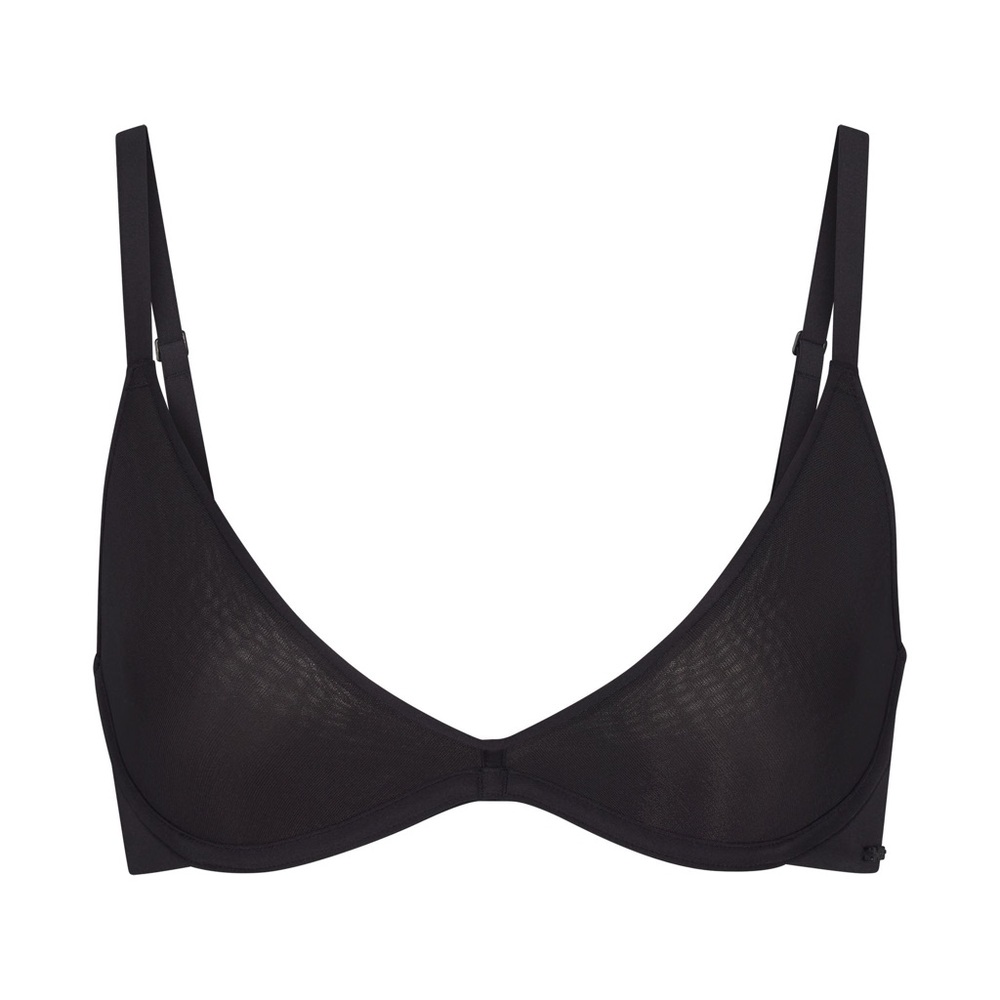 SKIMS WEIGHTLESS SCOOP BRA Black 44B NWT